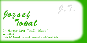 jozsef topal business card
