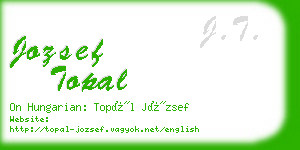 jozsef topal business card